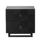 Talisa Contemporary 2-Drawer Large Bedside Table in Black