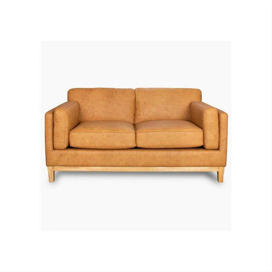 MARQUIS 2-SEATER OSLO LEATHER SOFA TAN - MyChocolateWood