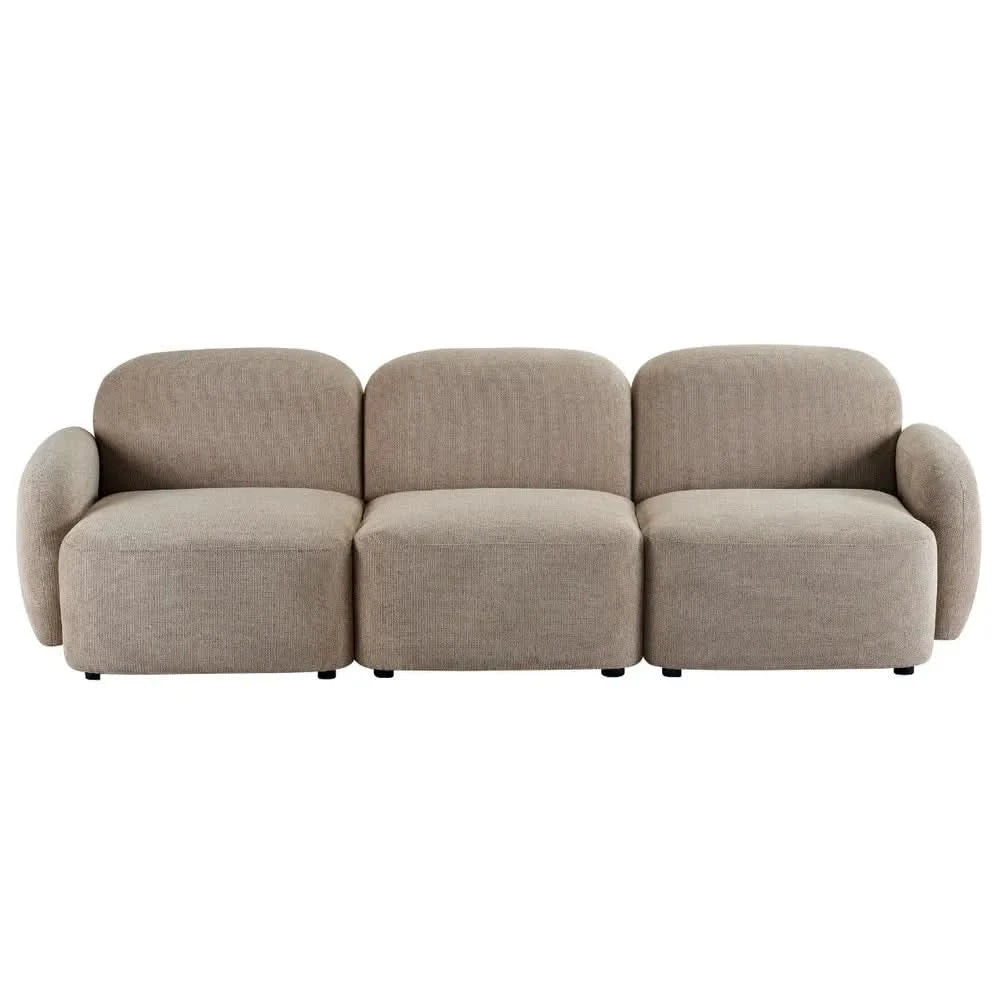 LORELEI  3-SEATER MODULAR SOFA CHENILLE - TAUPE - MyChocolateWood