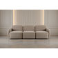 Lorelei 3-Seater Modular Chenille Sofa in Taupe - Chocolate Wood