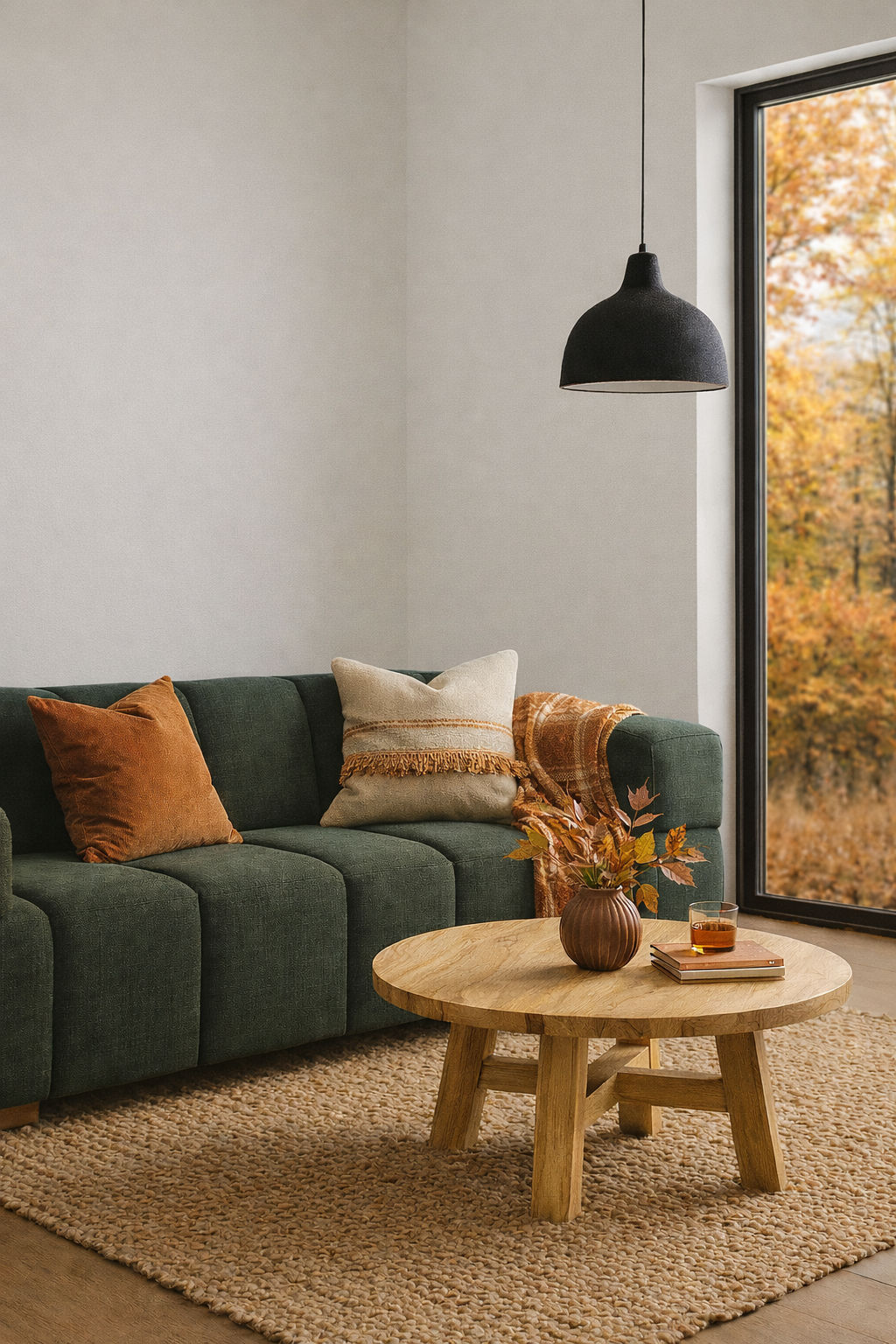 Taylor 3-Seater Mahogany Timber Sofa Sienna Moss Green