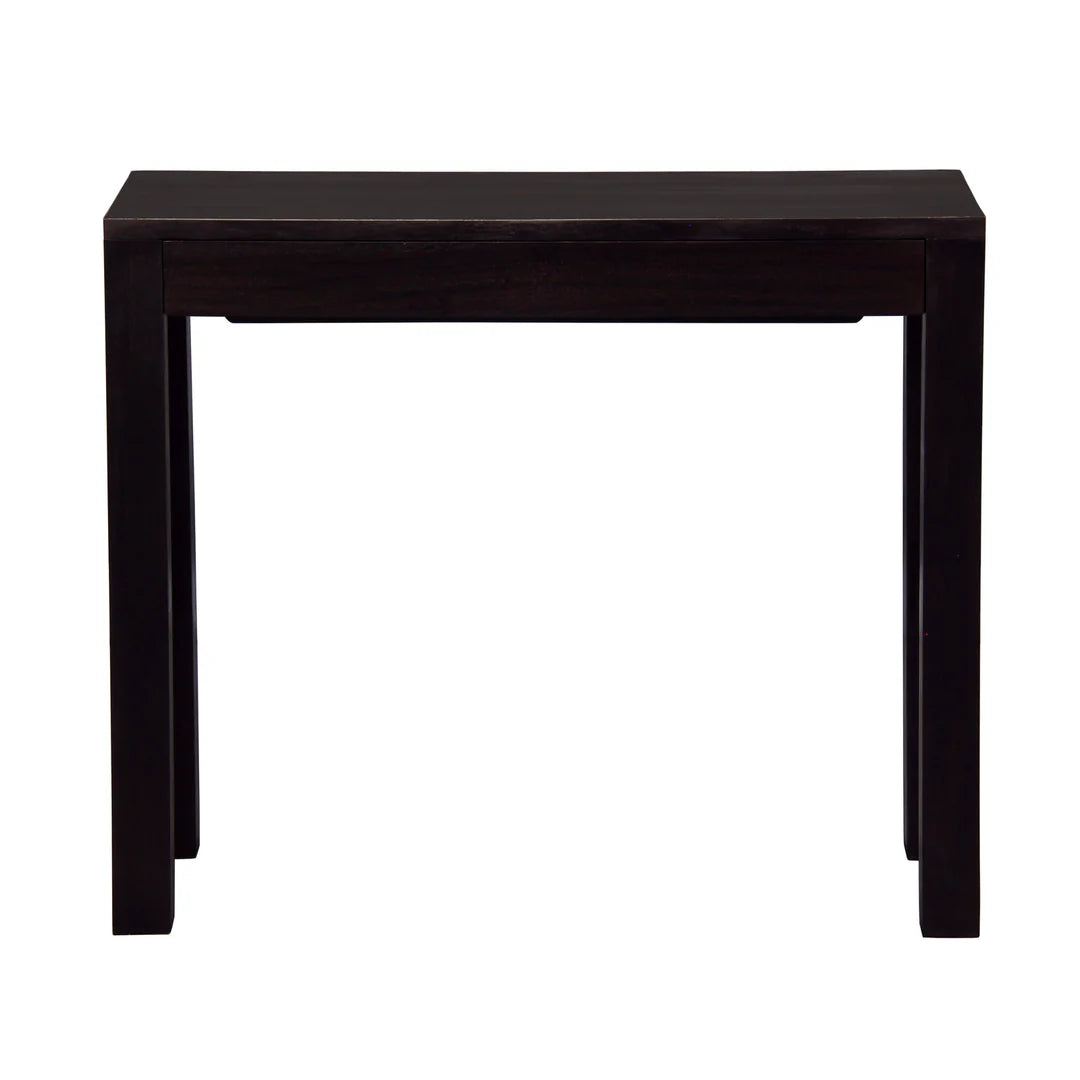 TANAKA SOLID MAHOGANY TIMBER CONSOLE TABLE/HALL TABLE WITH 1 HIDDEN DRAWER 90CM IN CHOCOLATE - MyChocolateWood