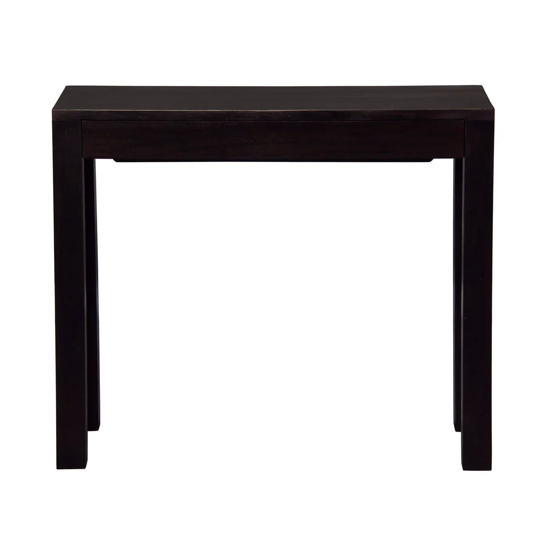 Tanaka Solid Mahogany Console Table 90cm with 1 Hidden Drawer in Chocolate - Chocolate Wood