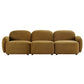 LORELEI  3-SEATER MODULAR SOFA CHENILLE TOFFEE COLOUR - MyChocolateWood