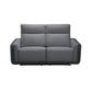 LUND FABRIC 2-SEATER SINGLE POWER ELECTRIC RECLINER SOFA TWO TONE GREY - MyChocolateWood