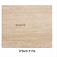 Hampshire 2-Drawer Bedside Table with Travertine Top - Chocolate Wood