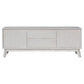 HALIFAX SOLID ACACIA TIMBER 2 DOOR 2 DRAWER TV UNIT/ETU IN BRUSHED WHITE