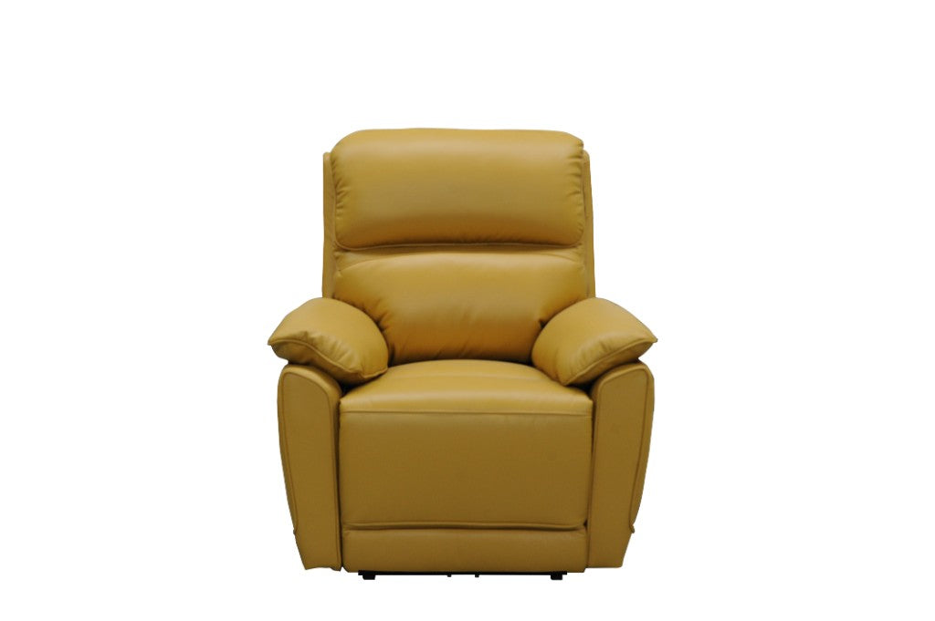 TORELLI GENUINE LEATHER RECLINER ARMCHAIR MUSTARD