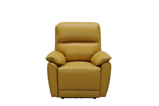 TORELLI GENUINE LEATHER RECLINER ARMCHAIR MUSTARD