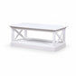 Verity Mahogany Timber Coffee Table - White