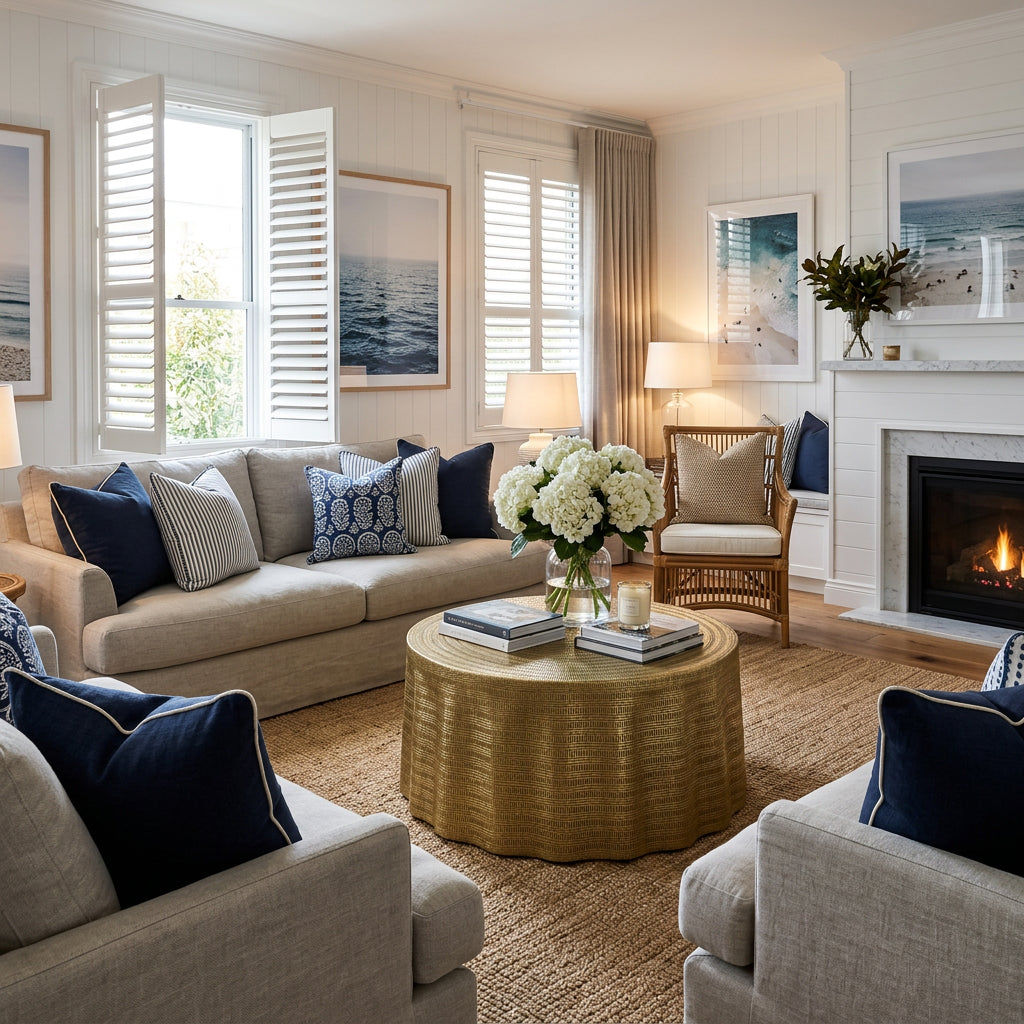 Harbour  Woven-Look Round Coffee Table