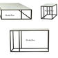 VINTRY COFFEE TABLE - WHITE MARBLE TOP ON BLACK BASE