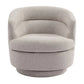 BRYNN BOUCLE SWIVEL ARMCHAIR WARM GREY - MyChocolateWood