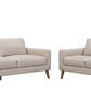 THORNA 2-SEATER + 3-SEATER  REAL LEATHER SOFA SET WHEAT