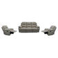 LANCY PREMIUM LEATHER 3 SEATER SOFA - 2 MANUAL RECLINERS+ 2-SINGLE MANUAL RECLINER  ARMCHAIRS WHEAT
