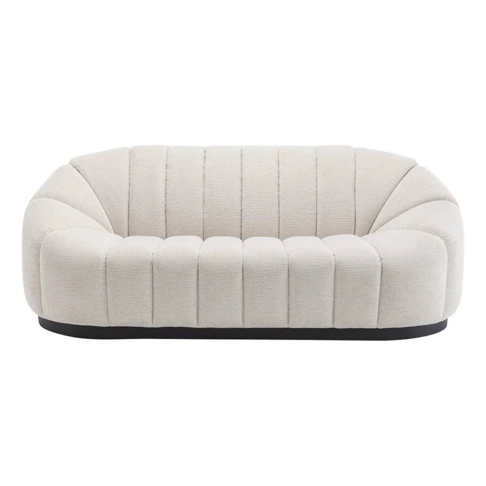 MADELEY 2.5-SEATER CHENILLE SOFA CREAM - MyChocolateWood
