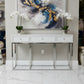 DIMANTA DESIGNER  3-DRAWER HALL TABLE/CONSOLE TABLE WHITE - MyChocolateWood