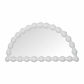 Carolyn Half Moon Mirror with White Mindi Wood Frame - Chocolate Wood