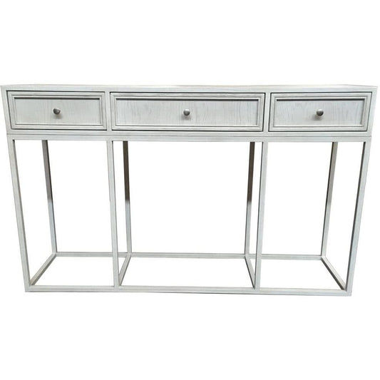 DIMANTA DESIGNER  3-DRAWER HALL TABLE/CONSOLE TABLE WHITE (Copy) - MyChocolateWood