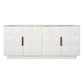 HAMPSHIRE RIVER BROWN MARBLE/WHITE OAK 4-DOOR BUFFET/SIDEBOARD - MyChocolateWood