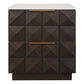 HAMPSHIRE WHITE MARBLE/SMOKED OAK 2-DRAWER BEDSIDE TABLE - MyChocolateWood