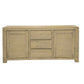 RIPLEY SOLID ACACIA TIMBER 2-DOOR 3-DRAWER BUFFET SIDEBOARD BRUSHED SMOKE - MyChocolateWood