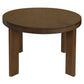 APOLLO SOLID MINDI WOOD ROUND DINING TABLE WALNUT - MyChocolateWood