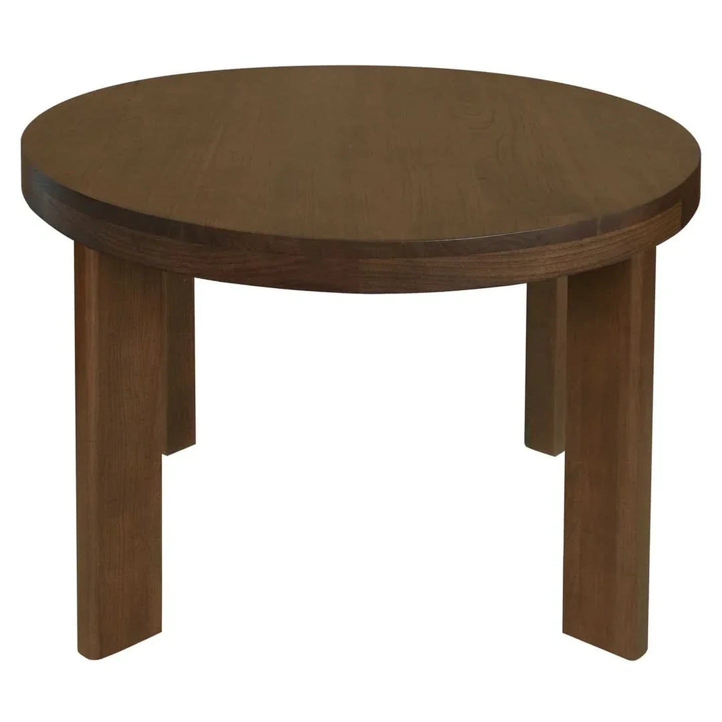 Apollo Solid Mindi Timber Round Dining Table 110cm in Walnut - Chocolate Wood