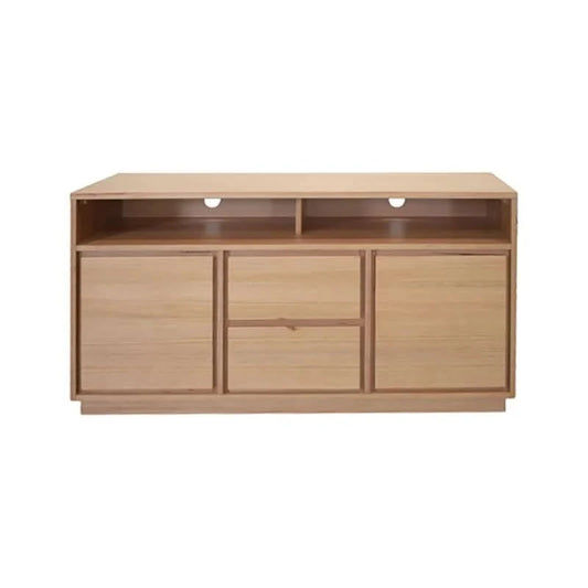 ZAFRAN MESSMATE TIMBER 2-DOOR  2-DRAWER TV STAND NATURAL 140CM - MyChocolateWood