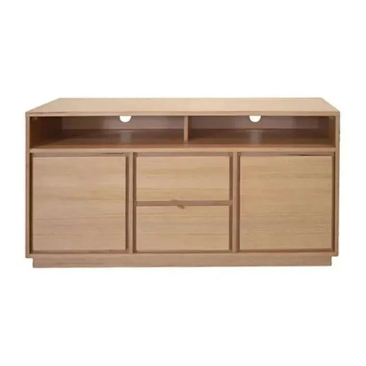 Zafran Messmate Timber 2-Door 2-Drawer TV Stand 140cm
