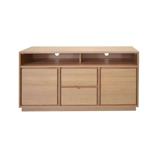 Zafran Messmate Timber 2-Door 2-Drawer TV Stand 140cm