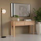 ZAFRAN MESSMATE TIMBER 2-DRAWER CONSOLE TABLE/HALL TABLE - NATURAL 120CM - MyChocolateWood