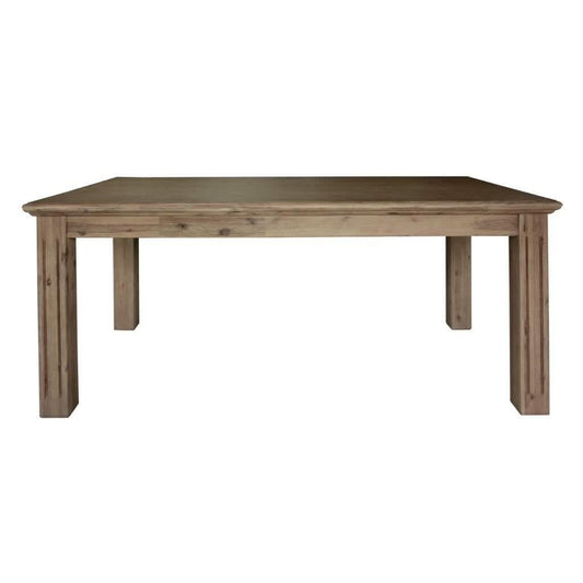 Devonshire Acacia Timber Dining Table by MyChocolateWood, 210cm length, brushed khaki finish, modern wood dining furniture.
