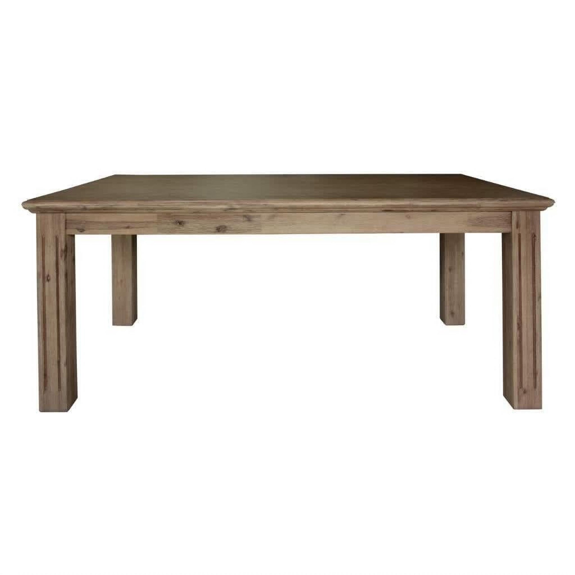 Devonshire Acacia Timber Dining Table in Brushed Khaki, 210cm - Chocolate Wood