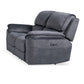 MERCOURI FABRIC 3-SEATER WITH 2 ELECTRIC RECLINERS / SOFA - SHADOW COLOUR