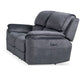 Mercouri Fabric 2-Seater Electric Recliner Sofa in Shadow - Chocolate Wood
