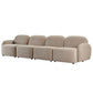 LORELEI  4-SEATER MODULAR SOFA CHENILLE - TAUPE COLOUR - MyChocolateWood