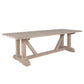 Roswell Mango Wood Dining Table 280cm in Whitewash - Chocolate Wood