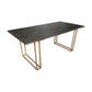 DIMANTA DESIGNER DINING TABLE BLACK TOP / GOLD LEGS 180CM (Copy) - MyChocolateWood