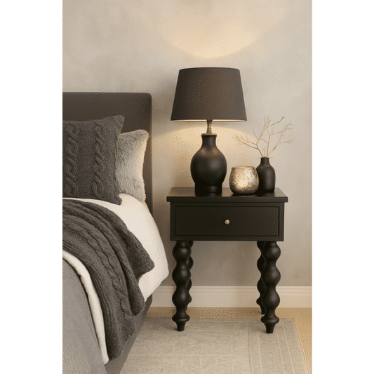 CAROLYN MINDI WOOD 1-DRAWER BEDSIDE TABLE WHITE - MyChocolateWood