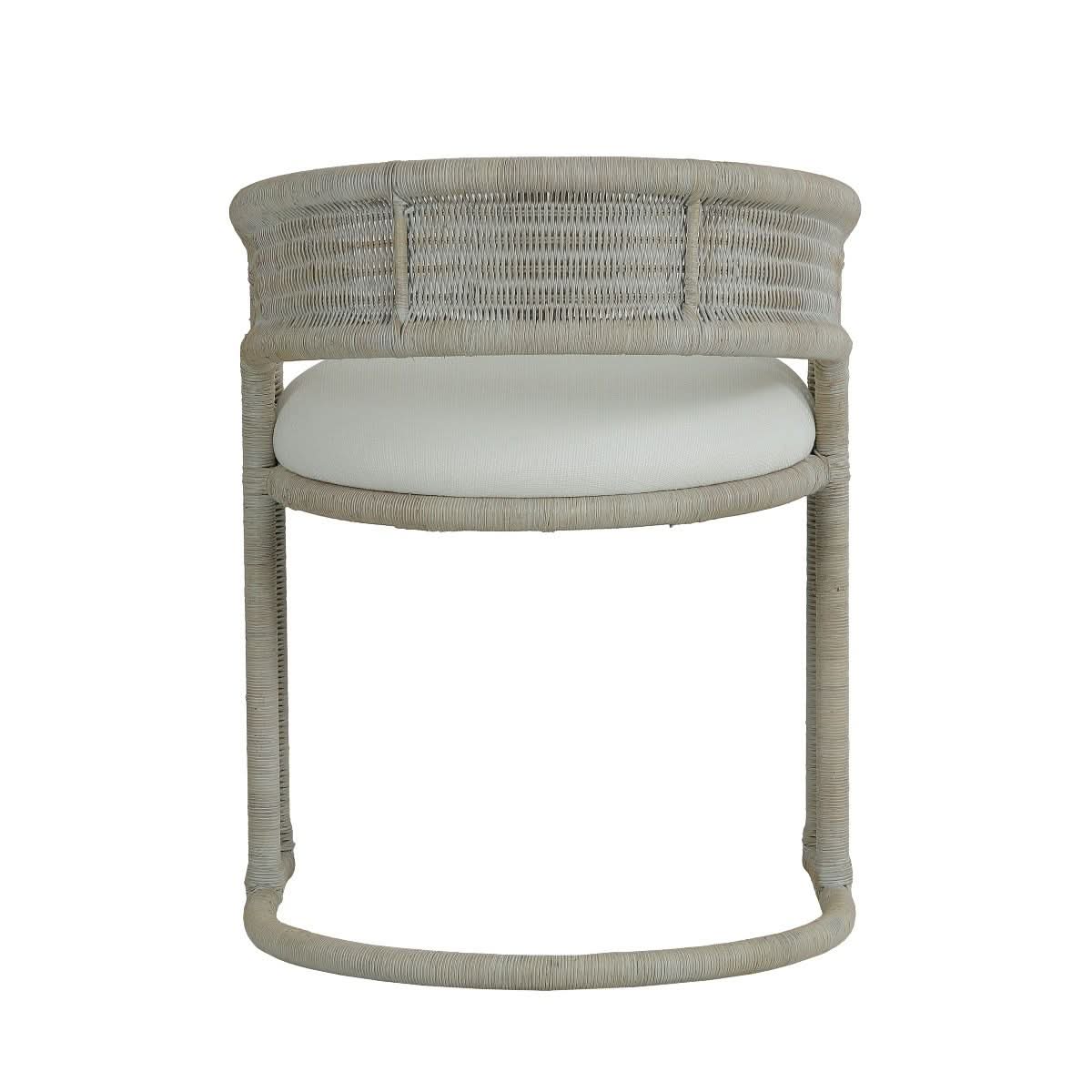 FORSTER HAMPTON RATTAN DINING CHAIR IN WHITE - MyChocolateWood