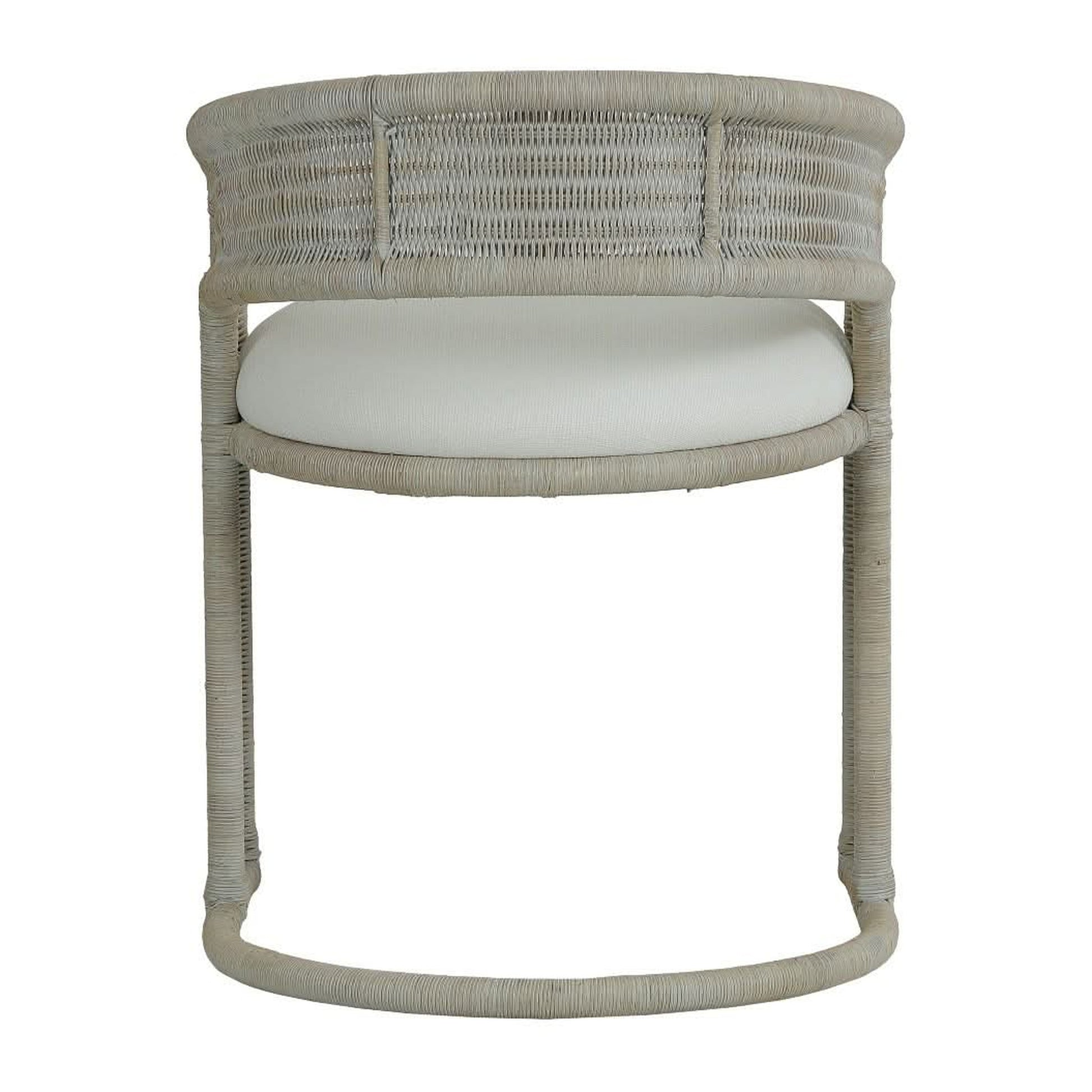 Forster Hampton Rattan Dining Chair in White - Chocolate Wood