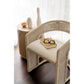 Forster Hampton Rattan Dining Chair in White - Chocolate Wood