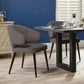 AUBERT BLACK OAK LEG DINING CHAIR WITH GREY VELVET - MyChocolateWood