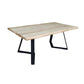 ARNIK ACACIA WOOD RECTANGULAR COFFEE TABLE  OCCASIONAL TABLE NATURAL /BLACK - MyChocolateWood