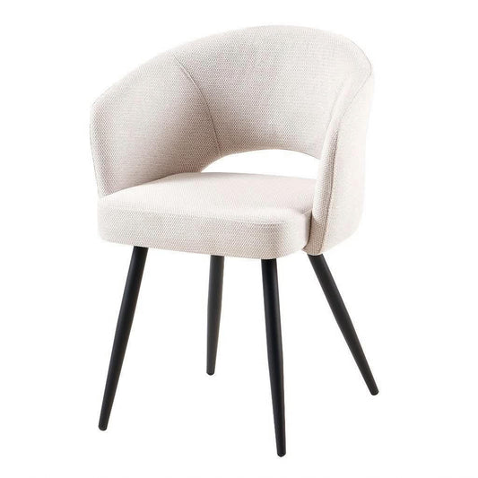 AIMAR FABRIC DINING CHAIR BEIGE COLOUR - MyChocolateWood