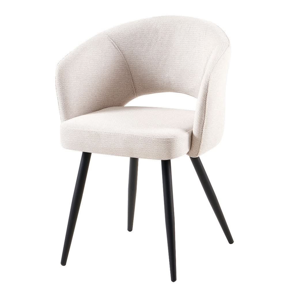 AIMAR FABRIC DINING CHAIR BEIGE COLOUR - MyChocolateWood