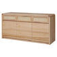 YARRIN MESSMATE TIMBER & RATTAN 3 DOOR 3 DRAWER BUFFET NATURAL - MyChocolateWood
