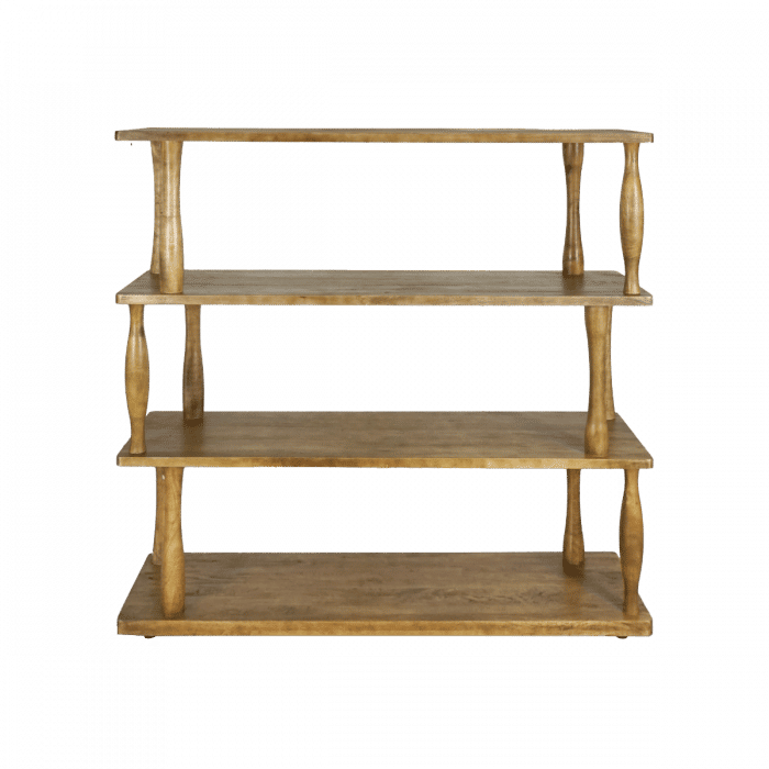 LUPIN MINDI WOOD RUSTIC BOOKCASE/DISPLAY SHELF NATURAL 150CM - MyChocolateWood