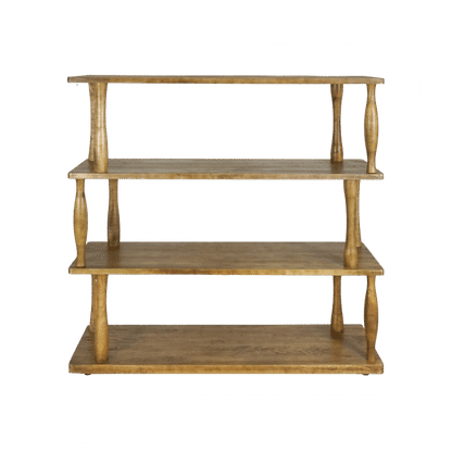 LUPIN MINDI WOOD RUSTIC BOOKCASE/DISPLAY SHELF NATURAL 150CM - MyChocolateWood
